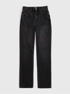 Abercrombie & Fitch Black Ultra High-Rise '90s Straight Jeans
